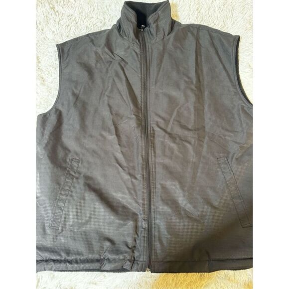 Men sleeveless black waterproof full zip pullover vest L - Picture 4 of 5